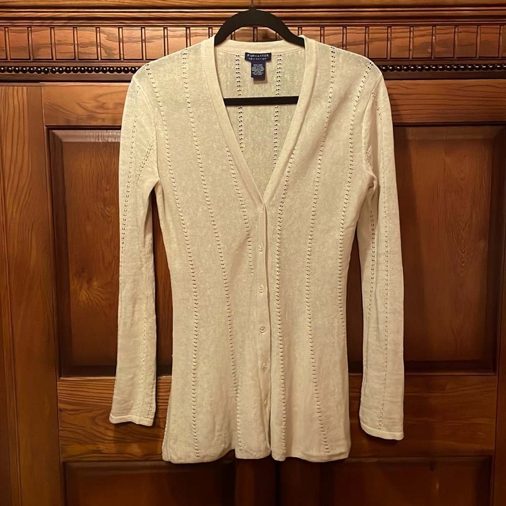 Doncaster linen cardigan, cream, XS